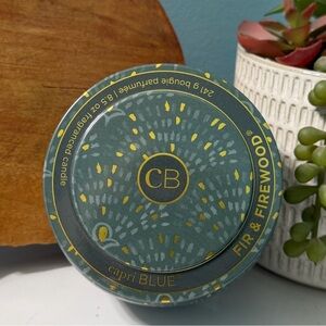 New Capri Blue 8.5oz Fir & Firewood Travel Tin Candle